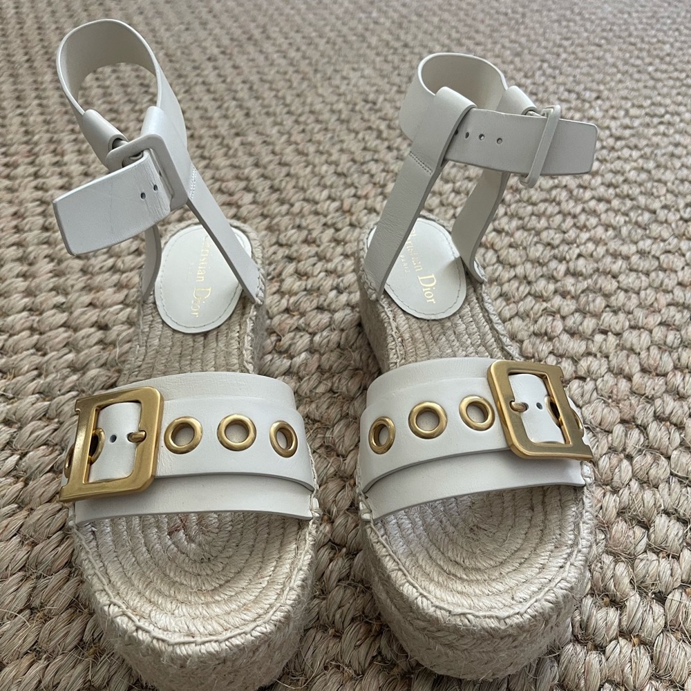 Christian Dior Espadrille Platform Sandal. NIB. 38 eu